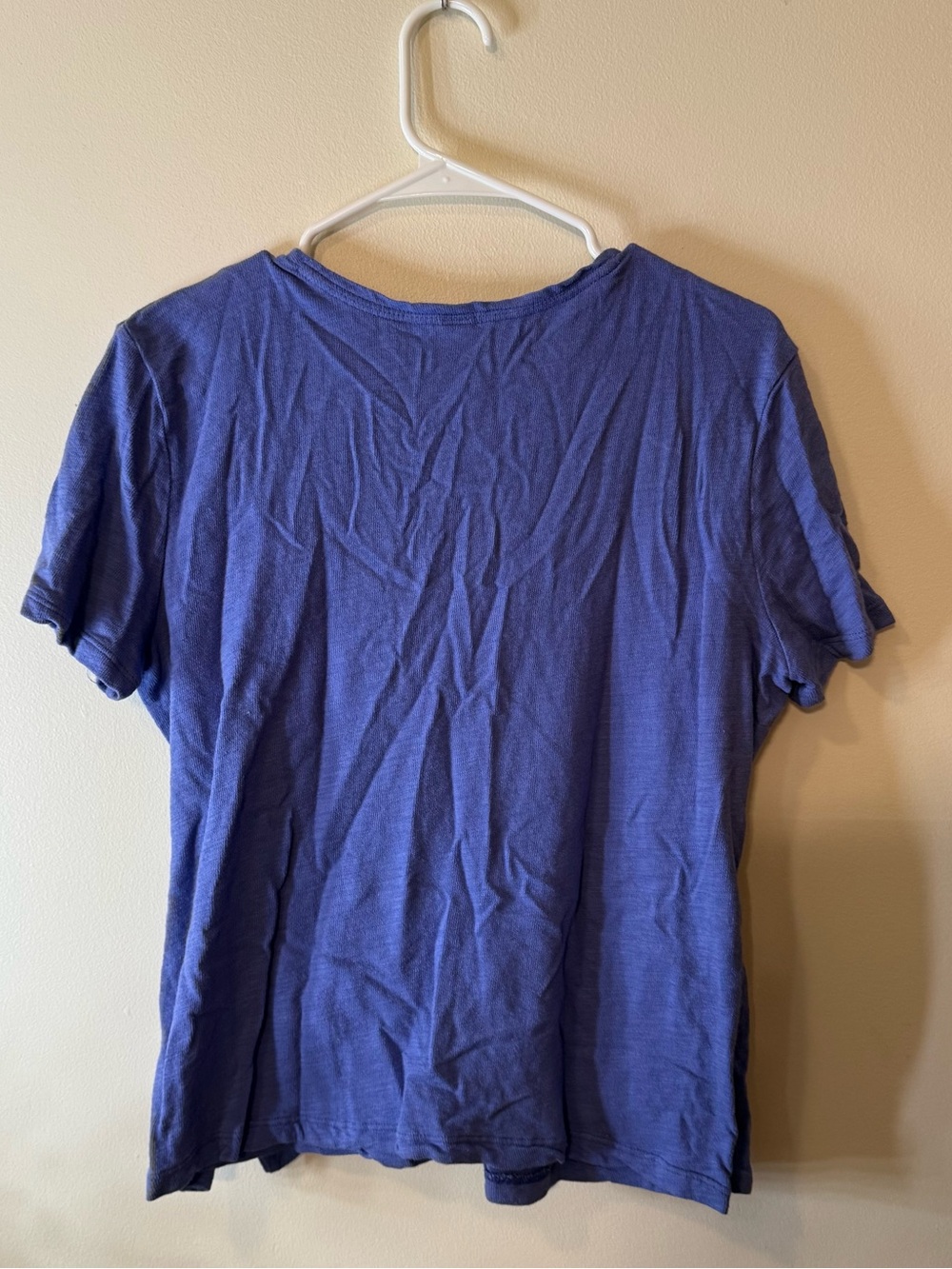 Old Navy Indigo Wrap Tie Short-Sleeve Blouse - Picture 2 of 4